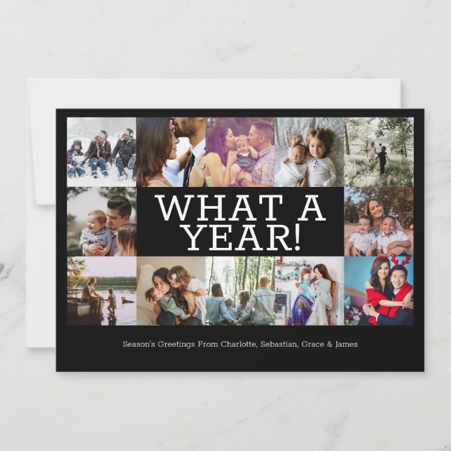 Tarjeta Festiva Año De Revisión Doce Navidades Personalizados De F (Anverso)