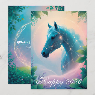 Tarjeta Festiva Año del caballo 2026