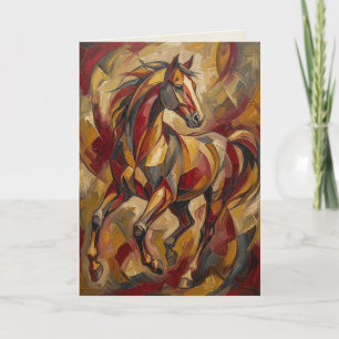 Tarjeta Festiva Año del Caballo expresionista - Año Nuevo Lunar