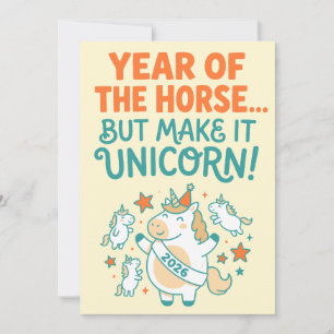 Tarjeta Festiva Año del Caballo… Pero Hazlo Unicornio