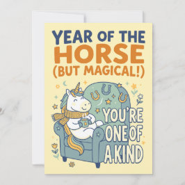 Tarjeta Festiva Año del Caballo (Pero Mágico)
