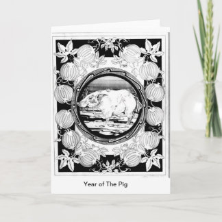 Tarjeta Festiva Año del cerdo