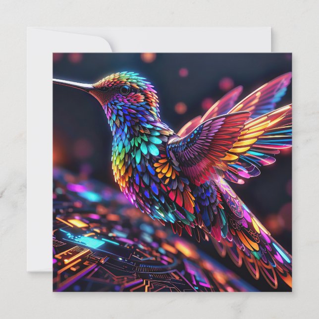 Tarjeta Festiva Año del Colibrí: Un viaje mensual (Anverso)