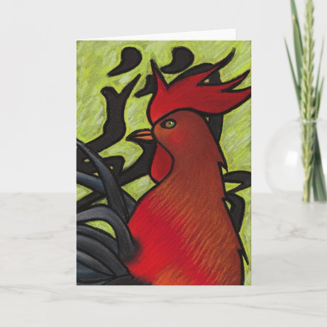 Tarjeta Festiva Año del gallo (Anverso)