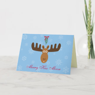 Tarjeta Festiva ¡Año del Gnu de Moose_Happy del beso de Head_Merry