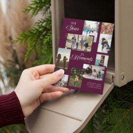 Tarjeta Festiva Año en momentos Navidades de Collage de fotos fami