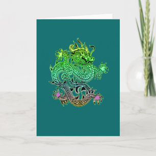 Tarjeta Festiva Año hermoso de los regalos del dragón