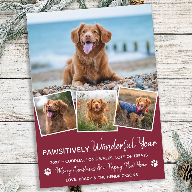 Tarjeta Festiva Año mascota en revisión del Collage de fotos del p (Subido por el creador)