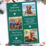 Tarjeta Festiva Año Mascota lindo en revisión del moderno Collage<br><div class="desc">Presentamos nuestra nueva colección de tarjetas de vacaciones, perfecta para amantes de los animales y dueños de mascotas! Nuestras tarjetas de "Año Maravilloso" muestran a sus peludos familiares de una manera linda, moderna y divertida. Estas tarjetas son elegantes y festivas, con un collage de fotos de sus mascotas familiares a...</div>