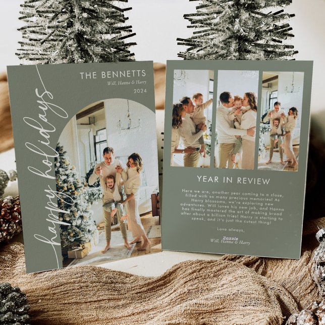 Tarjeta Festiva Año Mínimo En Reseña De Felices Fiestas. Foto (Subido por el creador)