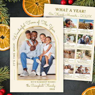 Tarjeta Festiva Año moderno en el Collage de fotos del 13 del Arco