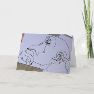 Tarjeta Festiva Año mono chino no convencional Zodiaco