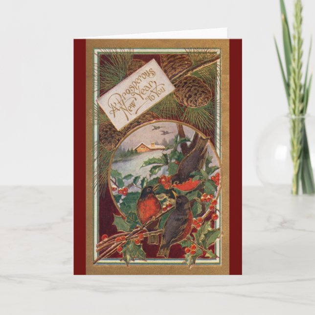 Tarjeta Festiva Año Nuevo (Anverso)