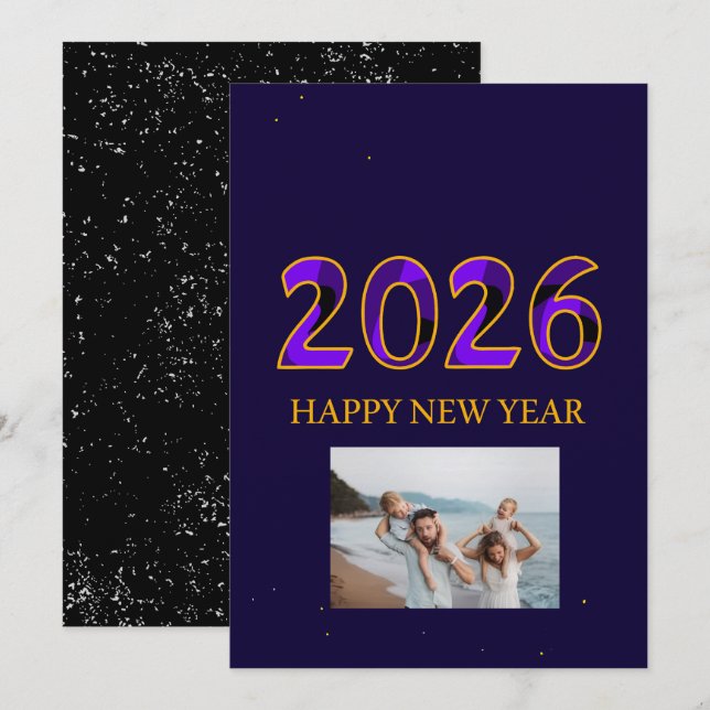 Tarjeta Festiva Año nuevo  (Anverso / Reverso)