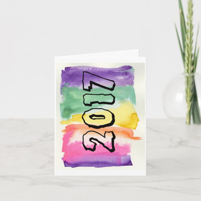 Tarjeta Festiva Año Nuevo 2017 (Anverso)