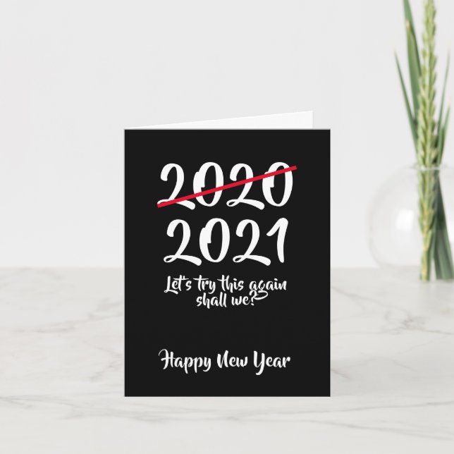 Tarjeta Festiva Año Nuevo 2020 2021 (Anverso)