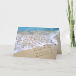 Tarjeta Festiva Año Nuevo 2027 Ocean Beach