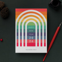Año nuevo arco iris moderno