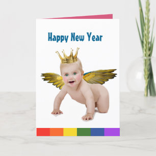 Tarjeta Festiva Año nuevo bebé