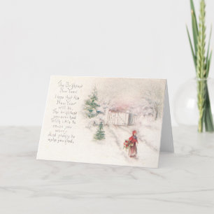 Tarjeta Festiva Año Nuevo brillante