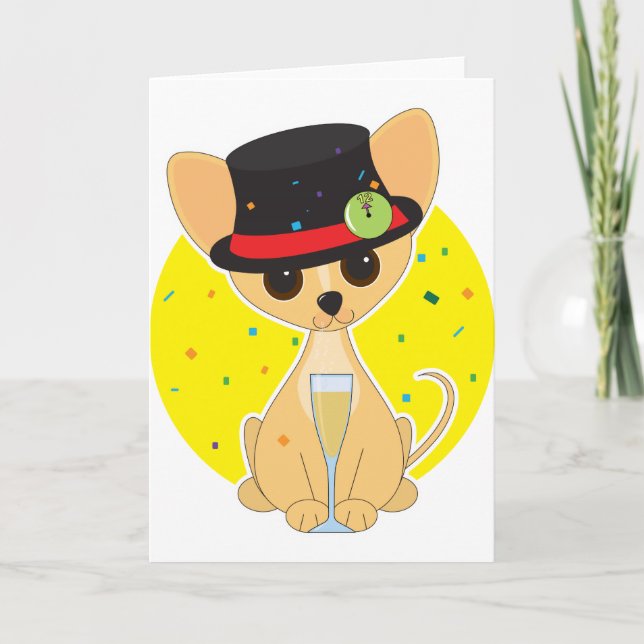 Tarjeta Festiva Año Nuevo Chihuahua (Anverso)