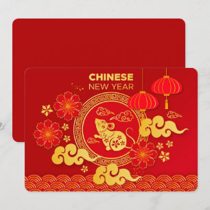 Tarjeta Festiva Año Nuevo Chino