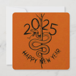 Tarjeta Festiva Año nuevo chino de la serpiente 2025