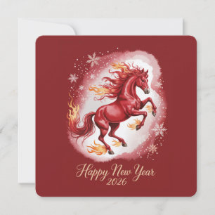 Tarjeta Festiva Año Nuevo Chino del Caballo 2026