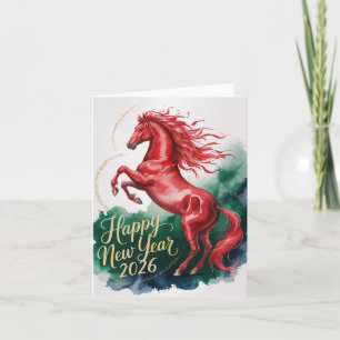Tarjeta Festiva Año Nuevo Chino del Caballo 2026