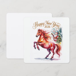 Tarjeta Festiva Año Nuevo Chino del Caballo 2026