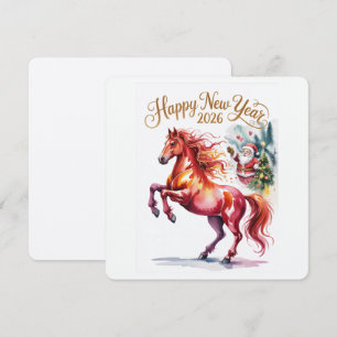 Tarjeta Festiva Año Nuevo Chino del Caballo 2026