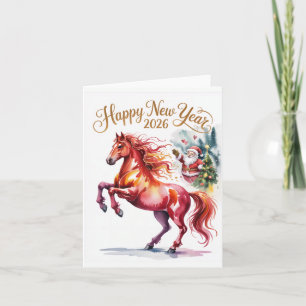 Tarjeta Festiva Año Nuevo Chino del Caballo 2026