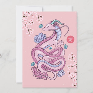TARJETA FESTIVA AÑO NUEVO CHINO DRAGÓN