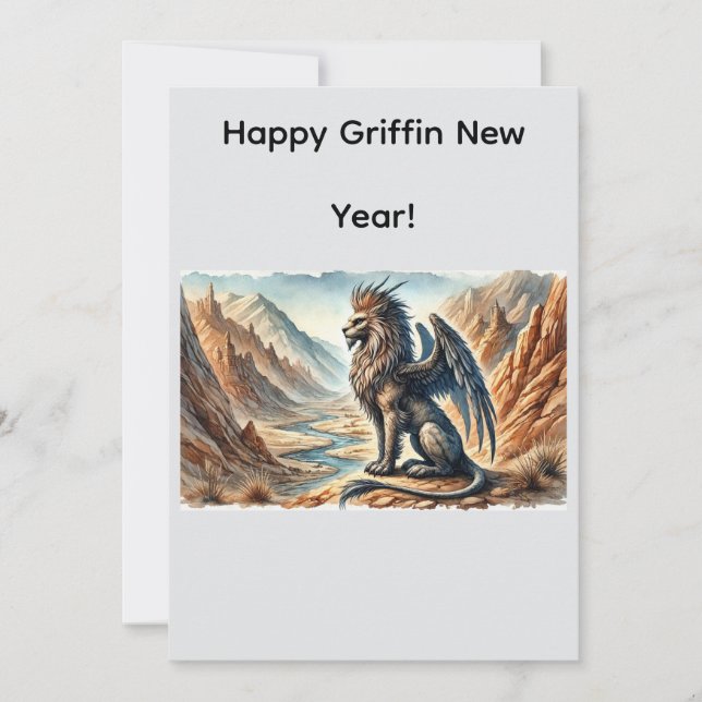 Tarjeta Festiva Año Nuevo de Griffin! (Anverso)