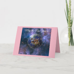 Tarjeta Festiva Año Nuevo de la Tierra