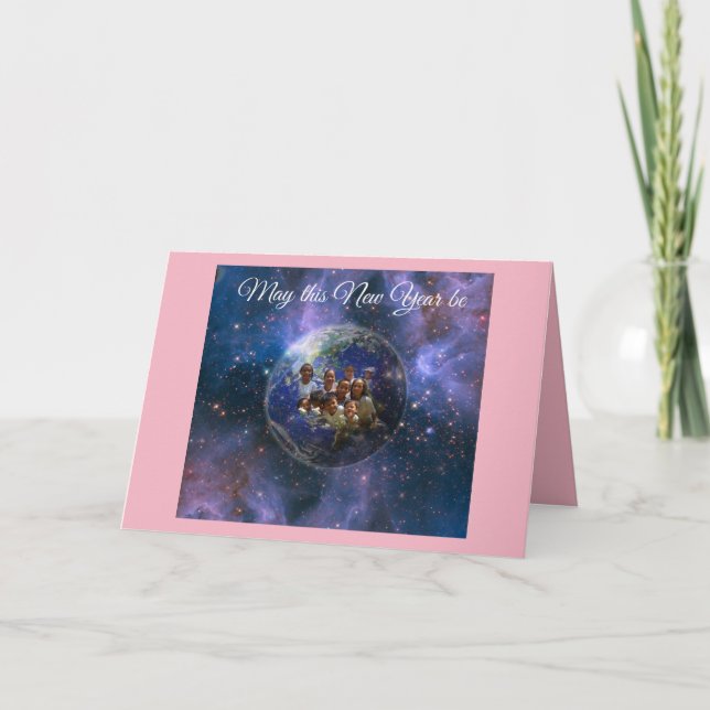 Tarjeta Festiva Año Nuevo de la Tierra (Anverso)