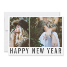 Año nuevo de la tipografía moderna de collage de f