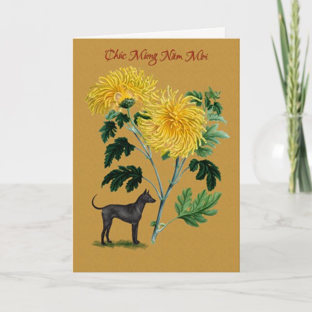 Tarjeta Festiva Año Nuevo de Tet del vietnamita (Anverso)