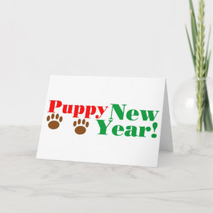 Tarjeta Festiva ¡Año Nuevo del perrito!