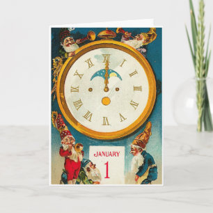 Tarjeta Festiva Año Nuevo del Victorian