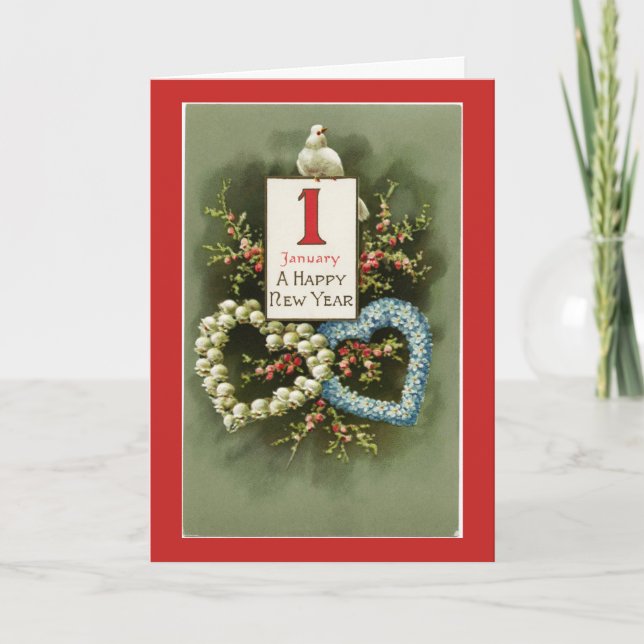 Tarjeta Festiva Año Nuevo Feliz (Anverso)