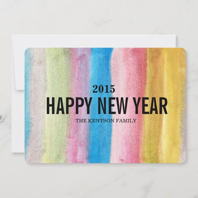 Tarjeta Festiva año nuevo feliz (Anverso)