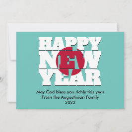Tarjeta Festiva AÑO NUEVO FELIZ cristiana en Japón Nengajo