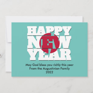 Tarjeta Festiva AÑO NUEVO FELIZ cristiana en Japón Nengajo