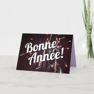 Tarjeta Festiva Año Nuevo Feliz en Francia   Descargar texto de en
