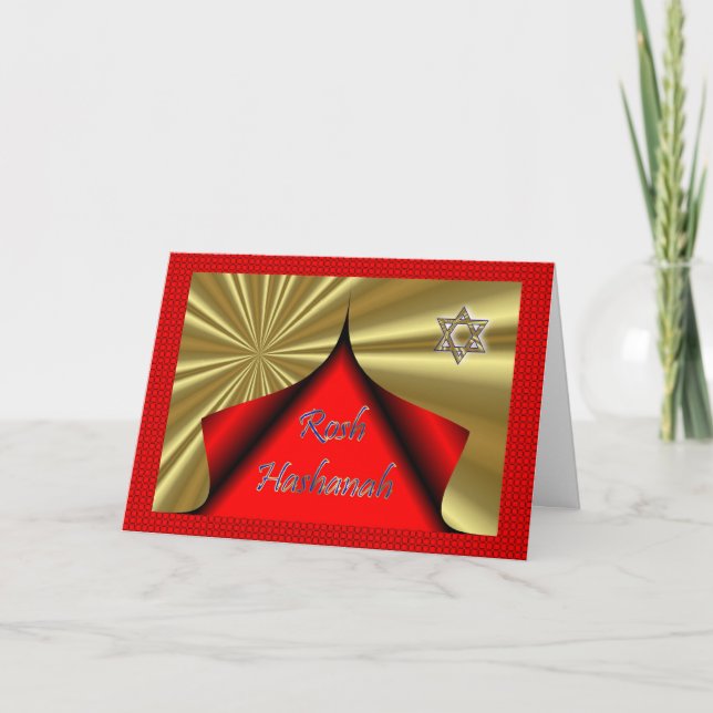 Tarjeta Festiva Año Nuevo judío de Rosh Hashanah (Anverso)