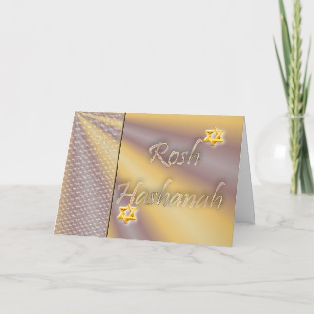Tarjeta Festiva Año Nuevo judío de Rosh Hashanah (Anverso)