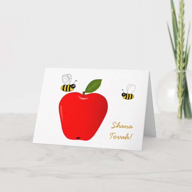 Tarjeta Festiva Año Nuevo judío de Rosh Hashanah (Anverso)