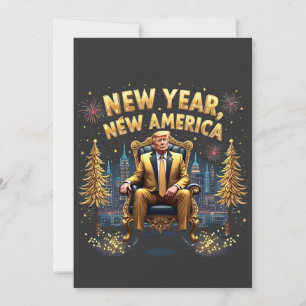 Tarjeta Festiva Año Nuevo Nueva América Orgulloso Maga Trump Inaug