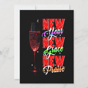 Tarjeta Festiva Año Nuevo Nueva Gracia Nuevo Alabanza